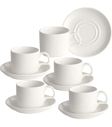 Amazon | コーヒーカップソーサー ホテル ベーシック 白 10客セット
